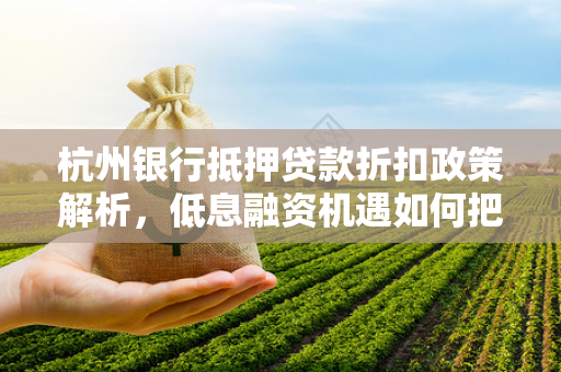 杭州银行抵押贷款折扣政策解析,低息融资机遇如何把握? 杭州银行抵押贷款折扣政策解析,低息融资机遇如何把握?