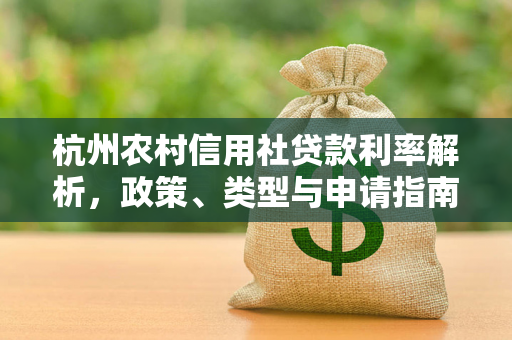杭州农村信用社贷款利率解析,政策、类型与申请指南 杭州农村信用社贷款利率解析,政策、类型与申请指南