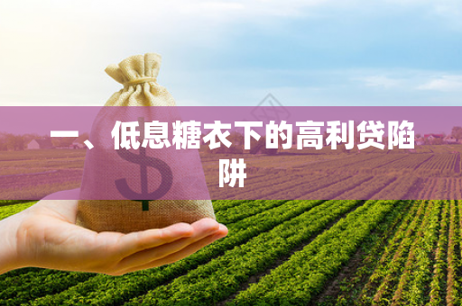一、低息糖衣下的高利贷陷阱 一、低息糖衣下的高利贷陷阱