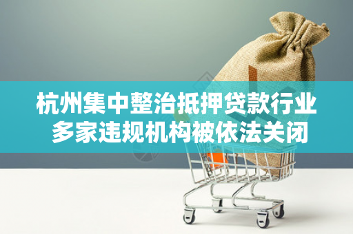 杭州集中整治抵押贷款行业 多家违规机构被依法关闭 杭州集中整治抵押贷款行业 多家违规机构被依法关闭