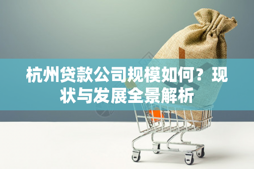 杭州贷款公司规模如何?现状与发展全景解析 杭州贷款公司规模如何?现状与发展全景解析
