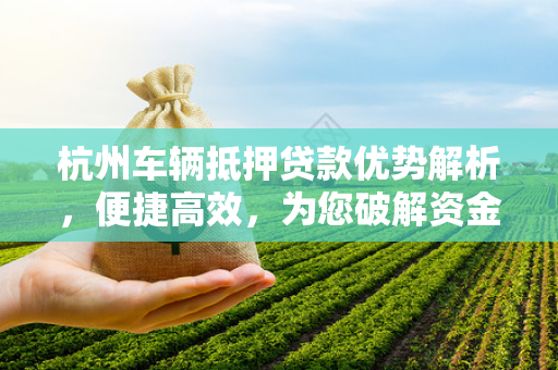 杭州车辆抵押贷款优势解析,便捷高效,为您破解资金周转困局 杭州车辆抵押贷款优势解析,便捷高效,为您破解资金周转困局