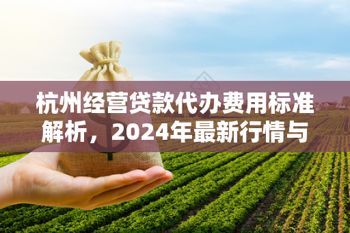杭州经营贷款代办费用标准解析,2024年最新行情与避坑指南 杭州经营贷款代办费用标准解析,2024年最新行情与避坑指南