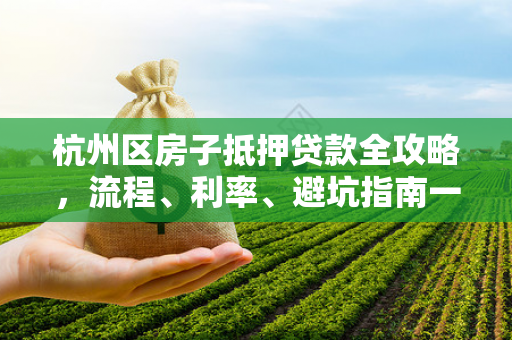 杭州区房子抵押贷款全攻略,流程、利率、避坑指南一文读懂 杭州区房子抵押贷款全攻略,流程、利率、避坑指南一文读懂