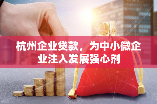 杭州企业贷款,为中小微企业注入发展强心剂
