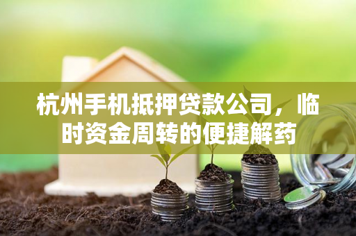 杭州手机抵押贷款公司,临时资金周转的便捷解药 杭州手机抵押贷款公司,临时资金周转的便捷解药