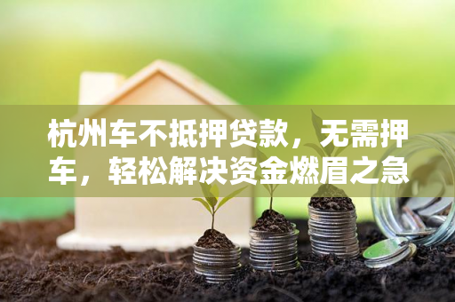 杭州车不抵押贷款,无需押车,轻松解决资金燃眉之急 杭州车不抵押贷款,无需押车,轻松解决资金燃眉之急