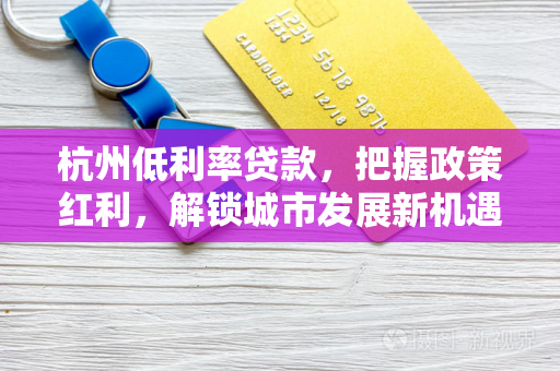 杭州低利率贷款,把握政策红利,解锁城市发展新机遇 杭州低利率贷款,把握政策红利,解锁城市发展新机遇