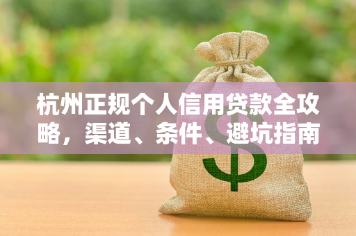 杭州正规个人信用贷款全攻略,渠道、条件、避坑指南